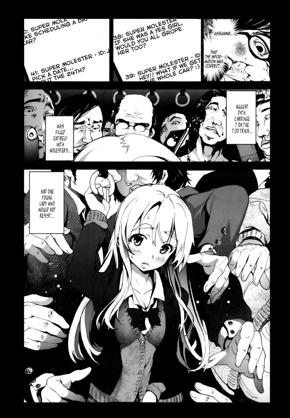 Hentai Manga Comic-A Virgin's Netorare Rape and Despair - Saitama Train Molester Edition-Read-6